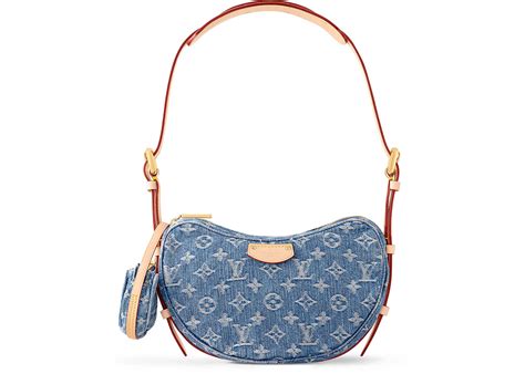 blu denim lv scialle monogram|Croissant MM Monogram Denim .